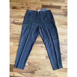 Eileen Fisher Tapered Ankle Pant Womens Medium Lightweight Tencel Twill Surplus